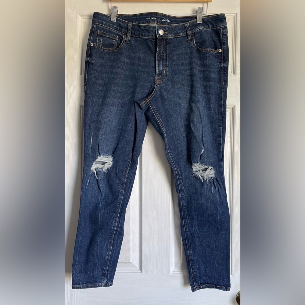 Old Navy Dark Blue Rockstar Super Skinny Jeans